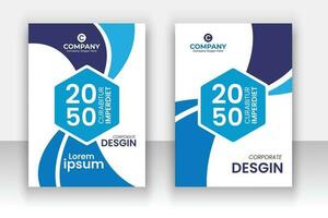 Corporate business book cover design template set. vector