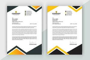 Minimal business letterhead template in a4. vector