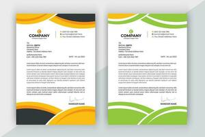 Modern company business letterhead template in a4. vector