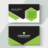 Modern business card design in professional style. vector