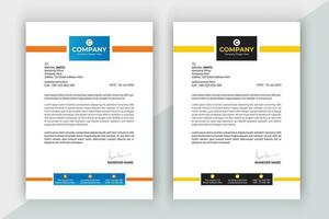 Minimal business letterhead template in a4. vector