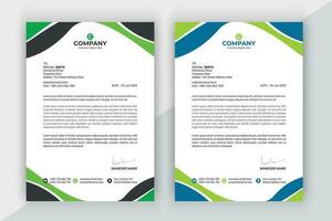 Modern company business letterhead template in a4. vector