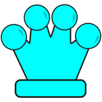 Blue Color Queen Chess Piece Design png