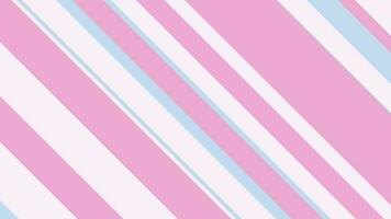 Trendy striped pattern background with gently moving diagonal stripes in pastel color tones of pink, blue and white. This simple abstract motion background animation is 4K and a seamless loop. video