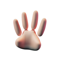 3d pet paw png