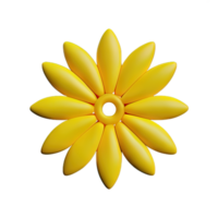 3d giallo fiore png