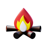 3d fuoco di bivacco icona png