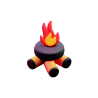 3d fuoco di bivacco icona png