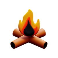 3d fuoco di bivacco icona png