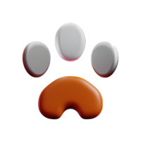 3d pet paw png