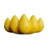 3d amarillo flor png