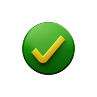 3d icon check mark png