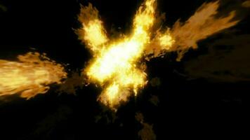 Gold particle fire effect video