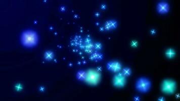 Blau Partikel Zoomen im Animation video