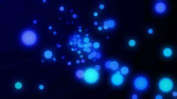 bleu particule Zoom dans animation video