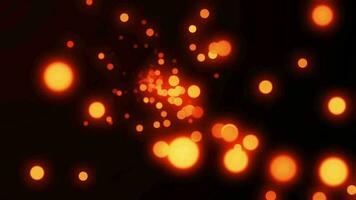 Red particle zoom in animation video