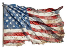 Flagge von das vereinigt Zustände von Amerika mit Grunge Textur . ai generiert png