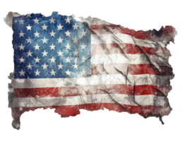 Flag of the United States of America with grunge texture . png