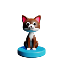 schattig kat 3d png