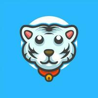 Cute tiger head vector