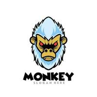 Monkey head illustration vector