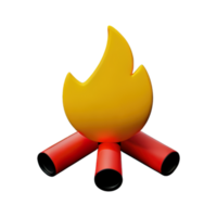 3d fuoco di bivacco icona png