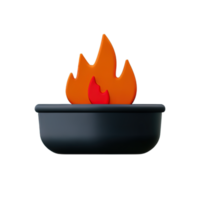 3d campfire icon png