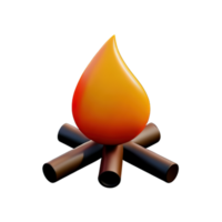 3d campfire icon png