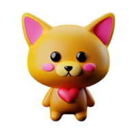 Cute cat 3d png