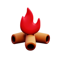 3d fuoco di bivacco icona png