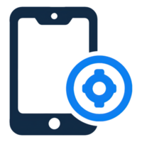 Phone icon in flat style png