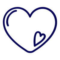 Cute decorative heart icon png