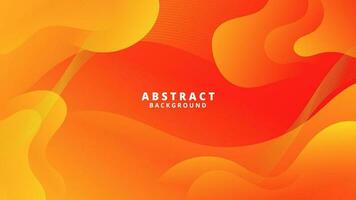 Abstract Gradient yellow Orange liquid Wave Background vector