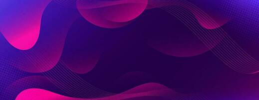 Abstract Gradient purple blue liquid Wave Background vector