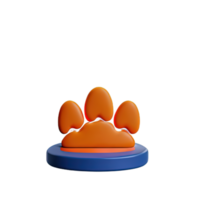 3d pet paw png