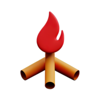 3d fuoco di bivacco icona png