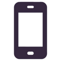 teléfono icono en plano estilo png