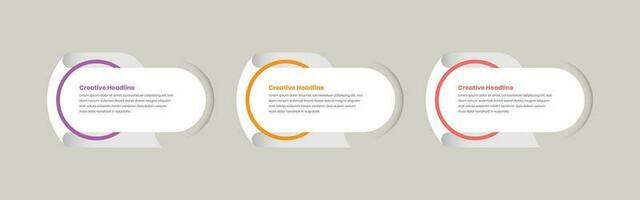 Simple professional business feature presentation infographic card layout vector