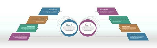 negocio plan visión de conjunto y datos presentación infografía diseño diseño vector