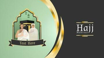 Hajj Mabrour Season and Eid al adha Islamic Artwork Template Design vector