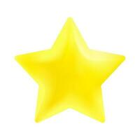 Cute 3D Super Star Cartoon Shining Round Edges vector