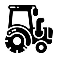 tractor glifo estilo icono, vector icono lata ser usado para móvil, ui, web