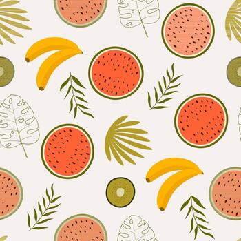 summer seamless pattern vector