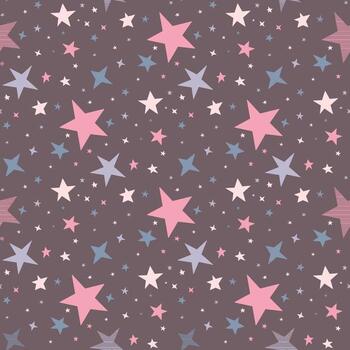 starry doodle pattern vector