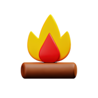 3d campfire icon png
