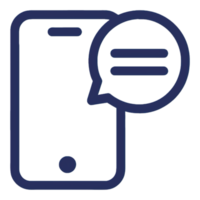 teléfono icono en plano estilo png