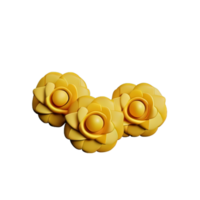 3d amarelo flor png