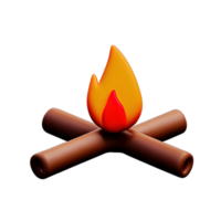 3d fuoco di bivacco icona png