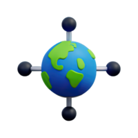 3d Karikatur Planet Erde Symbol png