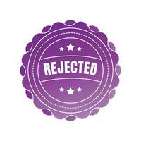 Rejected badge ribbon design, Quality control badge seal, Product rejected badge stamp vector